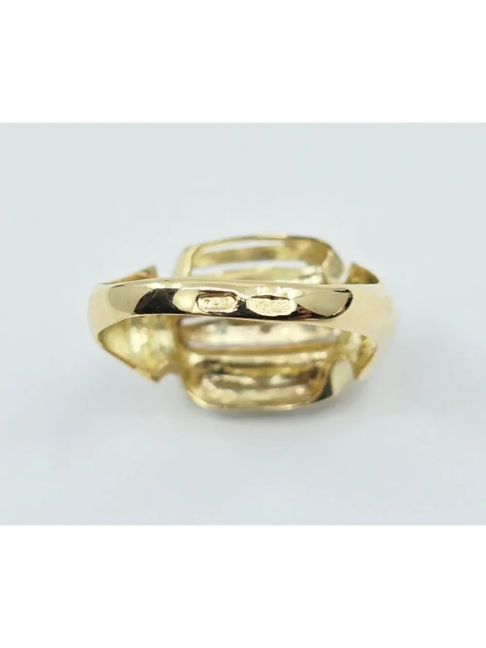 14K Karat Solid Two Tone Multi Color Gold Designer Diamond Wide Ring - Size 7.50